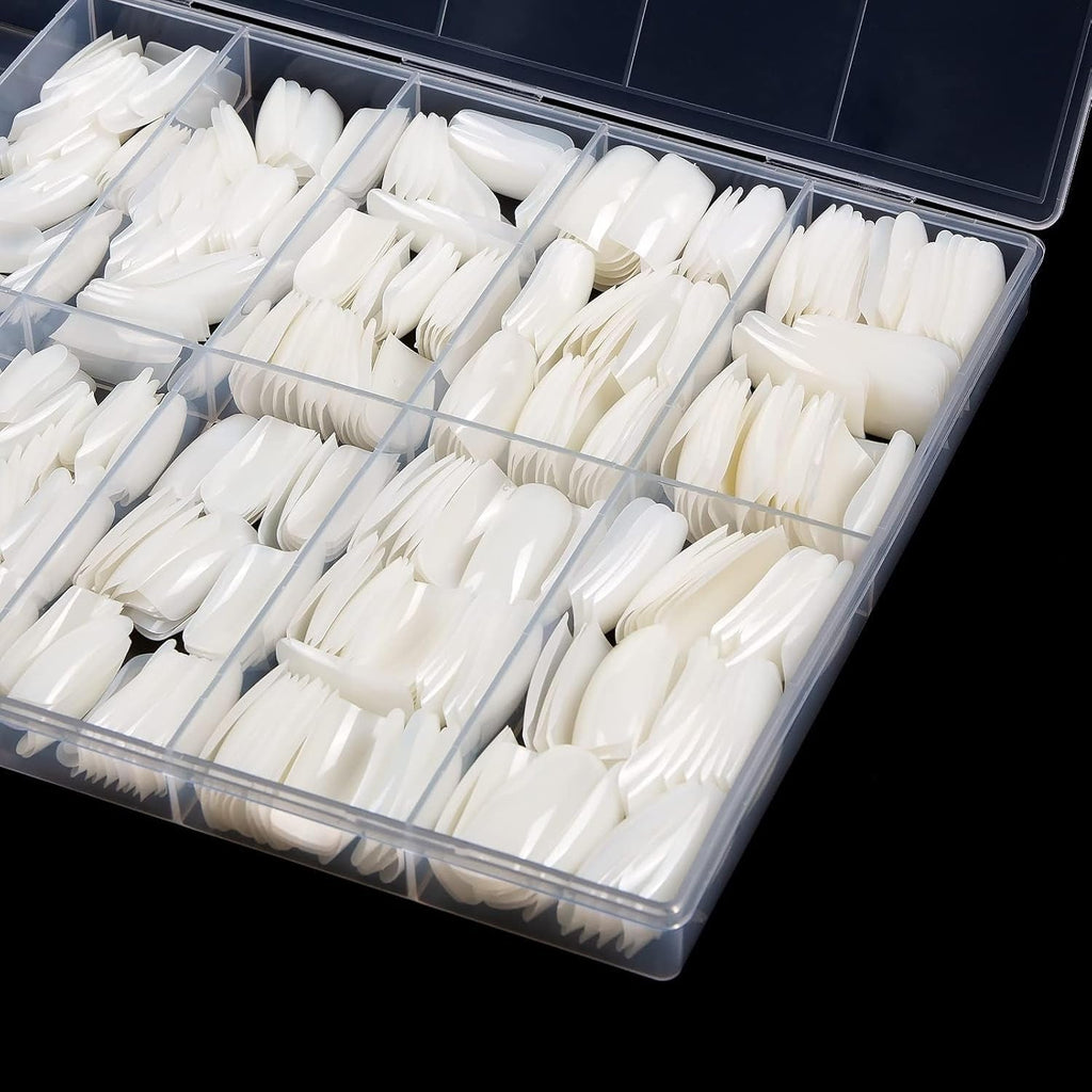 500 buc unghii artificiale naturale false artă completă sicriu unghii sfaturi pentru femei fete