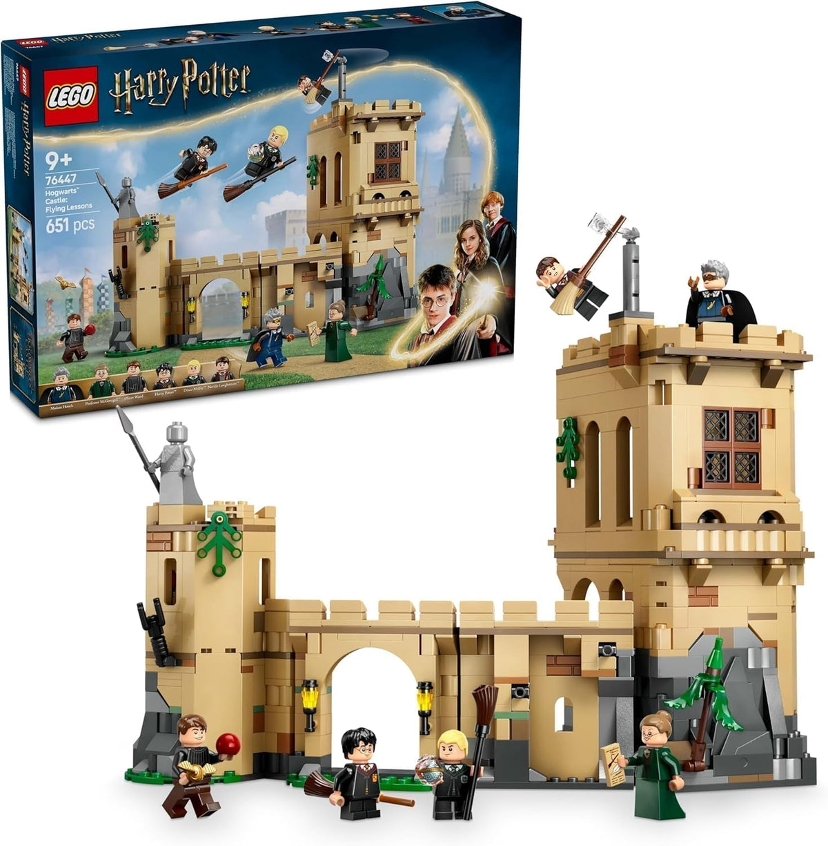 Château de Poudlard LEGO Harry Potter : Leçons de vol et aventure avec 6 figurines à collectionner, dont Draco Malfoy et le professeur McGonagall, jeu de rôle pour garçons et filles de 9 ans 76447 Ensembles de construction Besuche den LEGO-Store Default Title