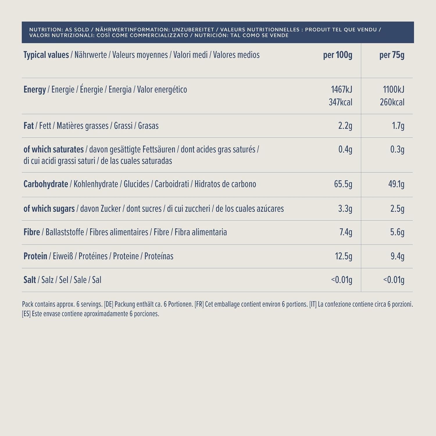 Fusilli de blé entier d'Amazon, 500g
