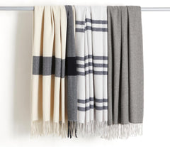 Amazon Basics Plaid léger en polyester recyclé, couverture douillette pour décoration de chambre, 127 x 152 cm, blanc ivoire avec motif bleu Check Beds and Couvertures Besuche den Amazon Basics-Store