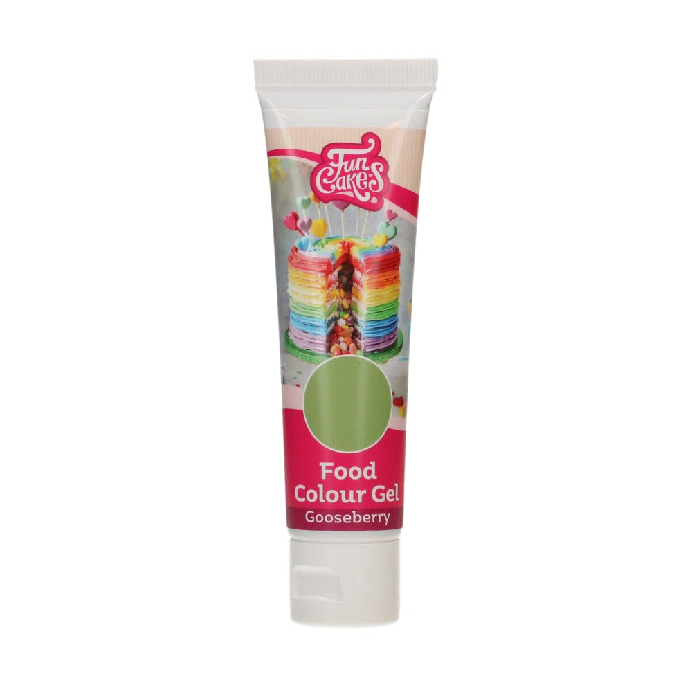 Colorant alimentaire Gel Groseille Funcakes : Colorant alimentaire très concentré pour pâte, crème, fondant et pâte d'amande. Dosage facile. Une seule goutte pour créer des couleurs vibrantes. Halal. 30g.