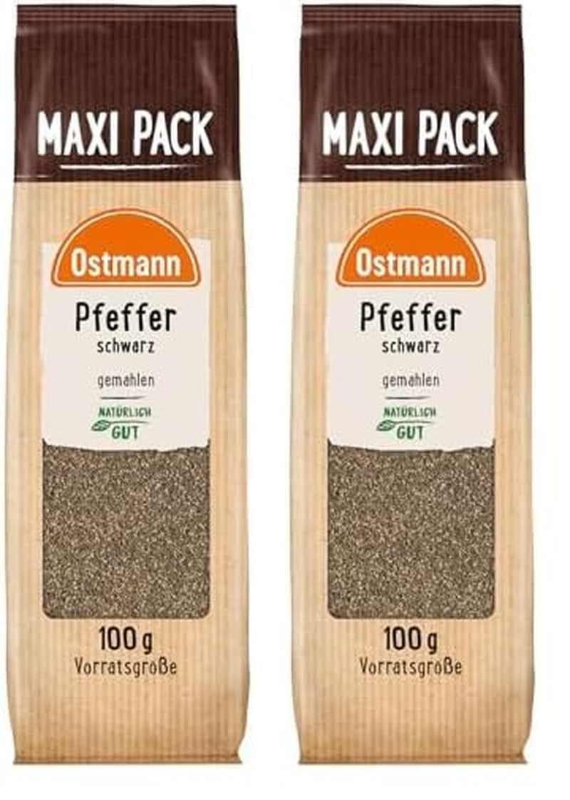 Ostmann Pfeffer schwarz gemahlen, 100 g