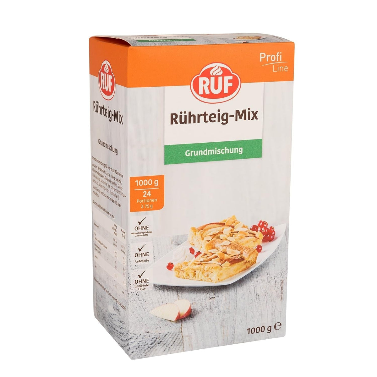 RUF Rührkuchen Backmischung, Nur Wasser & Öl Zugeben, Rezeptur Für Blechkuchen, Kastenkuchen, Muffins, Gugelhupf Und Tortenböden, 1X1000G Mélange pour la pâtisserie et la cuisson Naty Shop Rührteig 1 Kg (1Er Pack)
