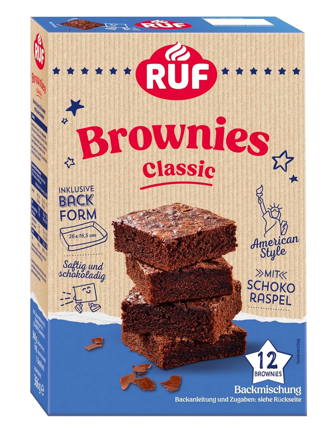 RUF Mélange de Brookies, brownies et biscuits, 460 grammes Naty Shop Kitchen 366 grammes Brownies