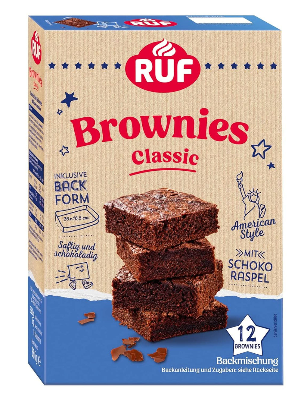RUF Mélange de Brookies, brownies et biscuits, 460 grammes Naty Shop Kitchen 366 grammes Brownies