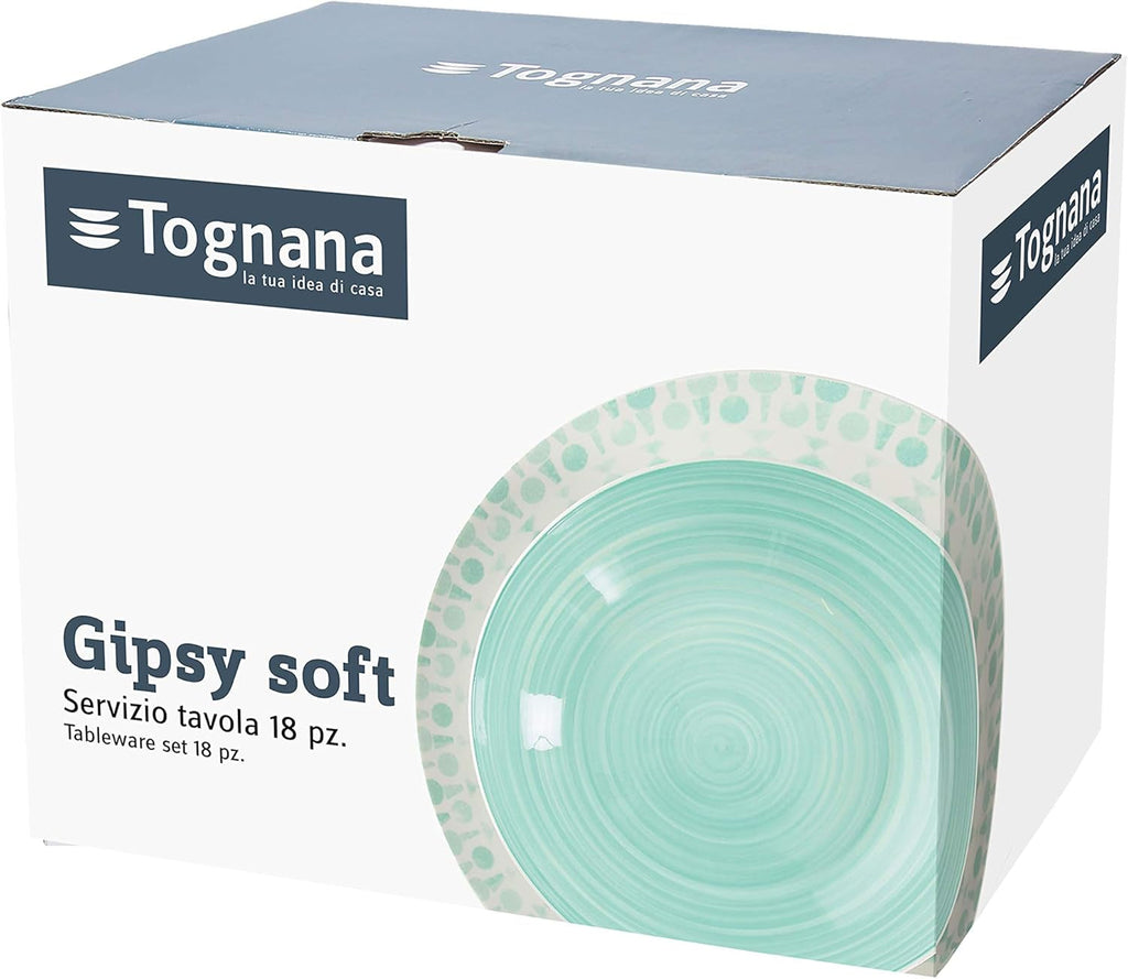 Gipsy Soft, Tellerservice Für 6 Personen, 18-Teilig, Porzellan, Mehrfarbig Seturi vesela masa Naty Shop