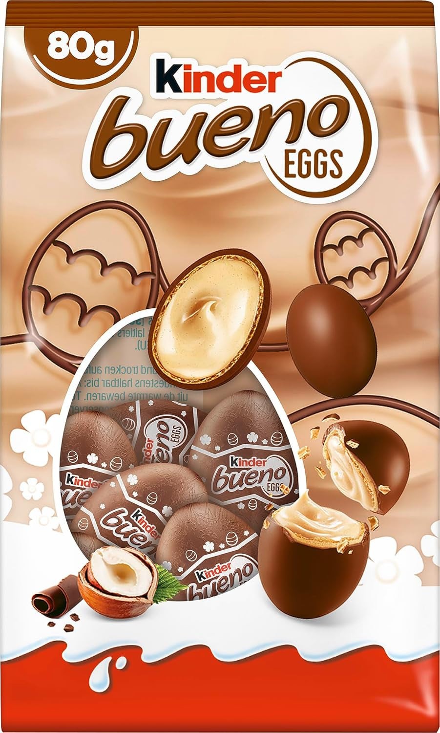 Kinder Mini Oeufs Lait | 85g – Délicieux Oeufs de Pâques en Chocolat – Bonbons de Pâques – Fourrage au lait onctueux enrobé de chocolat au lait – Parfait pour le panier de Pâques – À partager