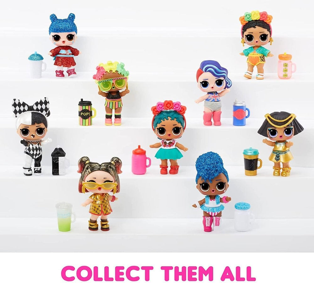 Mdr Surprise ! World Travel Tots - Poupée mannequin avec 8 surprises - Message secret, mode, accessoires et plus - Assortiment aléatoire à collectionner - Cadeau pour les enfants de 4 ans et plus