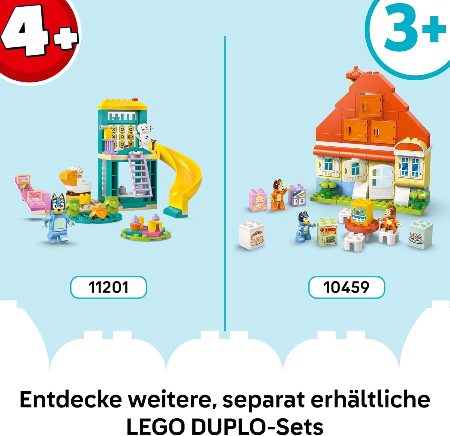 LEGO DUPLO Bluey: Ausflug zur Eisdiele mit Bluey - Lernspielzeug für Kleinkinder - Mit Spielzeug Auto und 2 Minifiguren - Geschenk für Mädchen & Jungen ab 2 Jahren - 10458