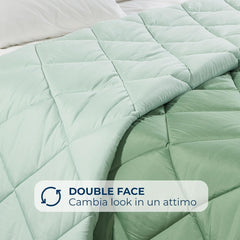 Caleffi Couette d'hiver pour lit double 260 x 265 cm en microfibre pour lit double d'hiver doux et confortable rembourré durable lavable hypoallergénique fabriqué dans Naty Shop Couettes et couettes