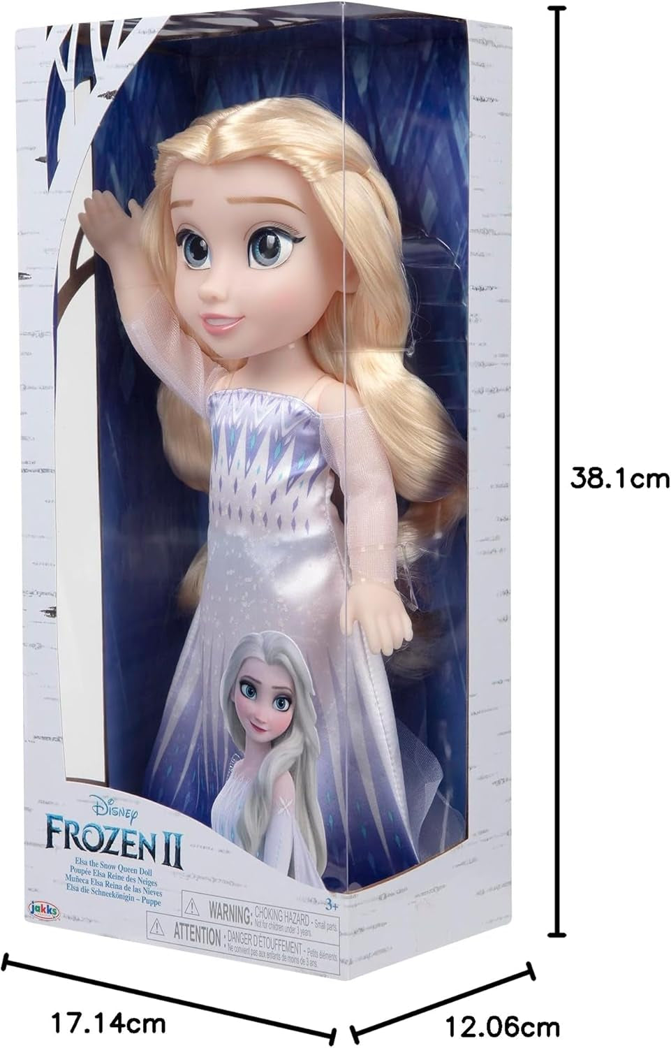 Poupée Disney La Reine des Neiges 2 ELSA La Reine des Neiges - Poupée mobile de 35 cm de haut, vêtue d'une robe tendance emblématique et de longs cheveux flottants pour un plaisir de jeu supplémentaire, pour les filles de 3 ans et plus, 214894 Naty Shop Dolls