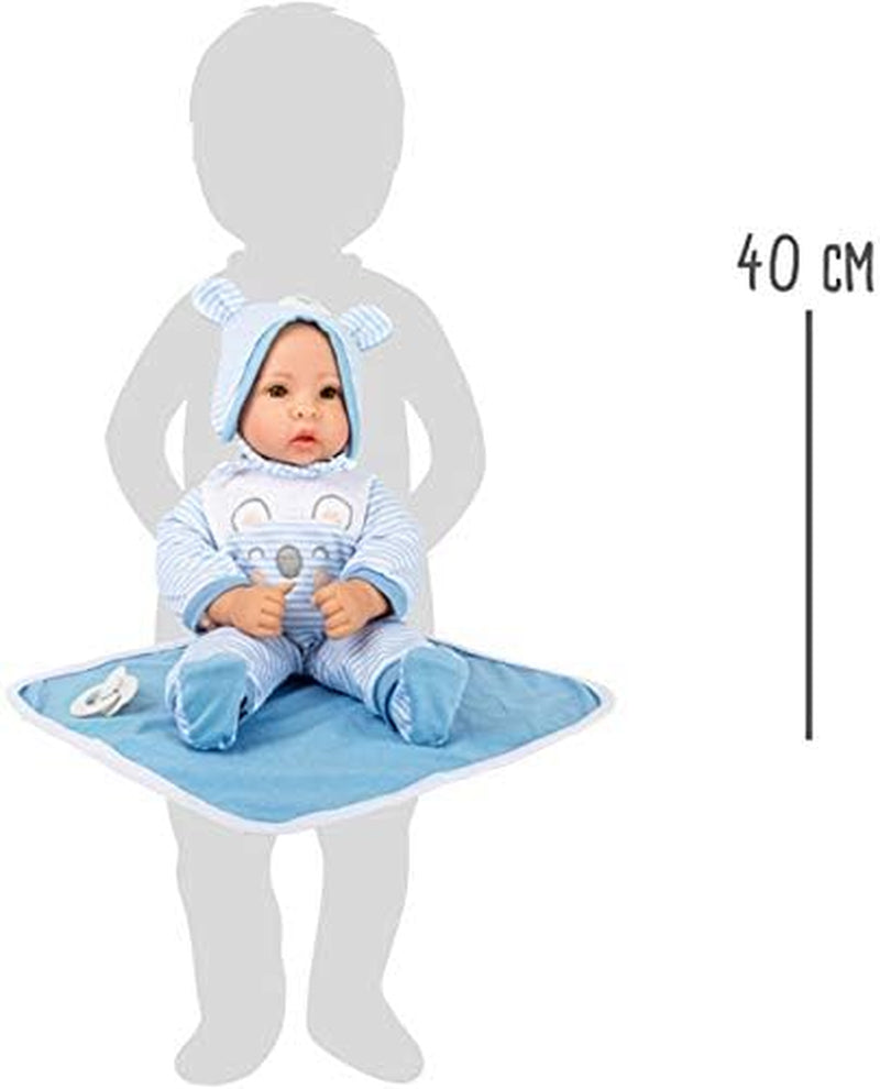 Poupée Small Foot Lukas, comprenant vêtements amovibles, tétine et couverture douce, jeu de rôle, 11238