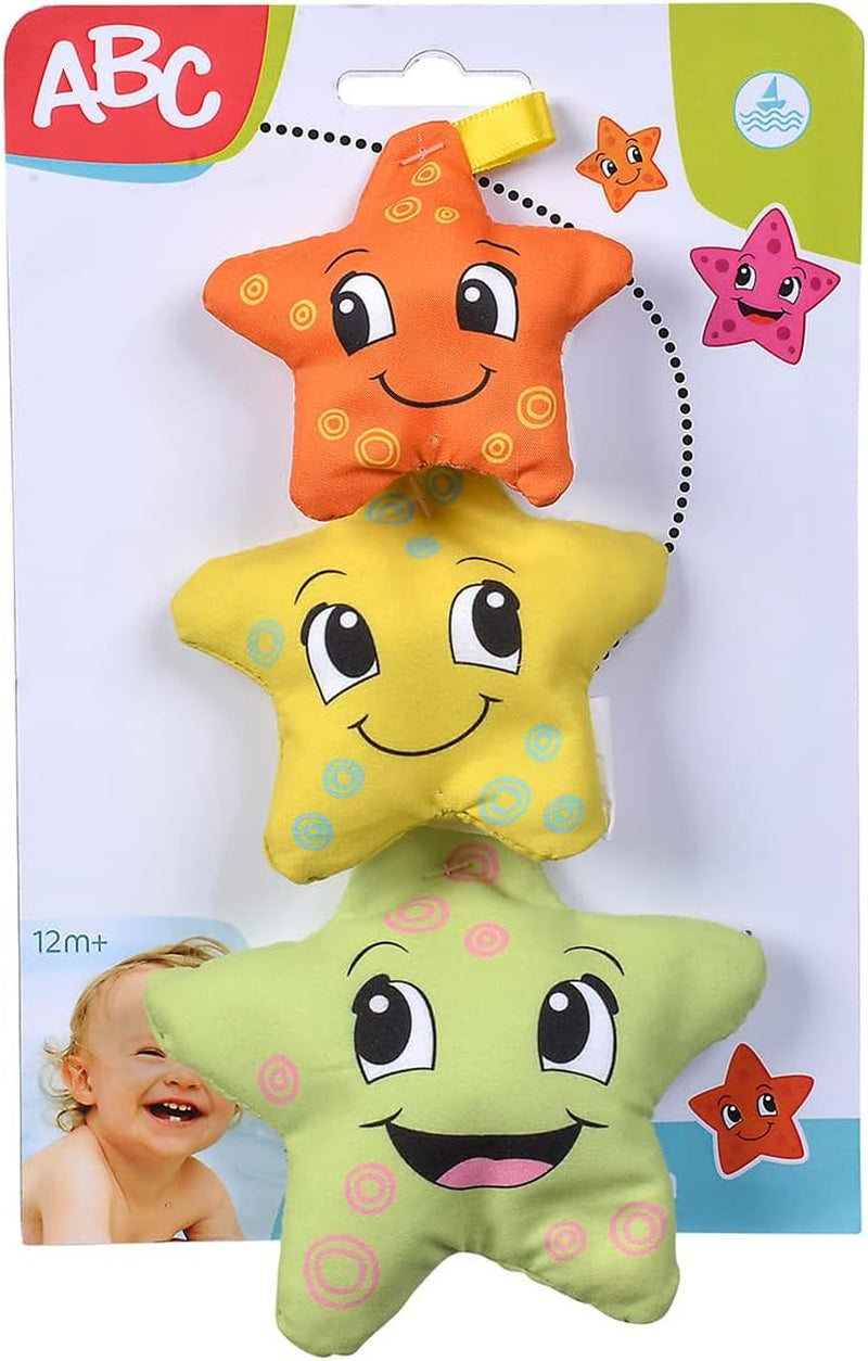Simba 104010071 - ABC étoile de mer douce, jouet enfant, étoiles textiles remplies de polystyrène, 3 pièces, à partir de 6 mois Jouets Bebe Naty Shop