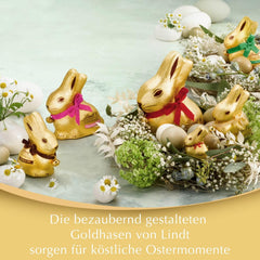 Lindt Chocolat Lapin Or Caramel & Sel | 100g | Chocolat au lait au caramel salé pour Pâques | Chocolat de Pâques | Cadeau de chocolat | Lapin au chocolat | Lapin de Pâques