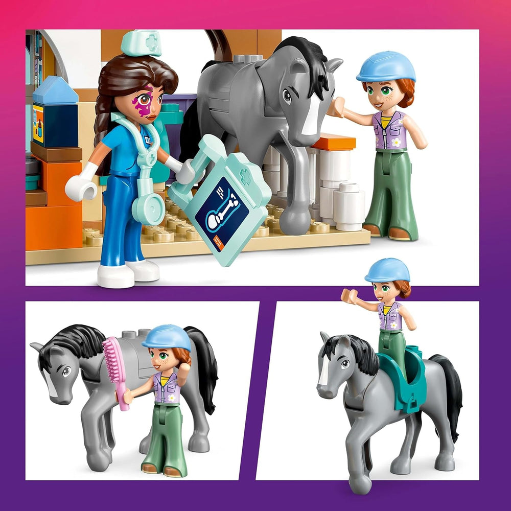 Cabinet vétérinaire LEGO Friends pour chevaux et animaux domestiques, ensemble de jeu et de construction pour un jeu de rôle imaginatif avec 3 figurines et 5 figurines d'animaux, idée cadeau pour les filles de 7 ans 42651 Ensembles de construction Besuche den LEGO-Store