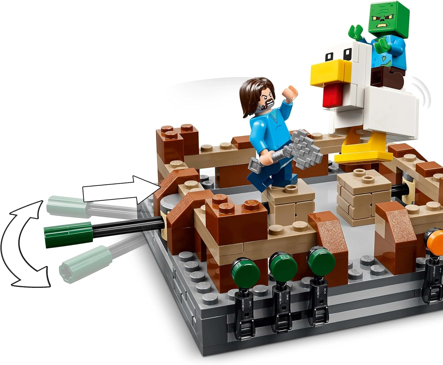 LEGO Minecraft Forest Manor cu ring de box - set pentru gameri cu zombie și Oberborst - jucărie de construcție interactivă cu echipamente și piste - cadou pentru băieți și fete 10+ - 21272 Seturi de constructie Besuche den LEGO-Store