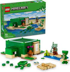 LEGO Minecraft La maison de Turtle Beach, maison de jouets avec accessoires pour filles et garçons à partir de 8 ans, ensemble avec animaux et personnages de jeux vidéo, cadeau pour les joueurs 21254 Ensembles de construction Besuche den LEGO-Store Single
