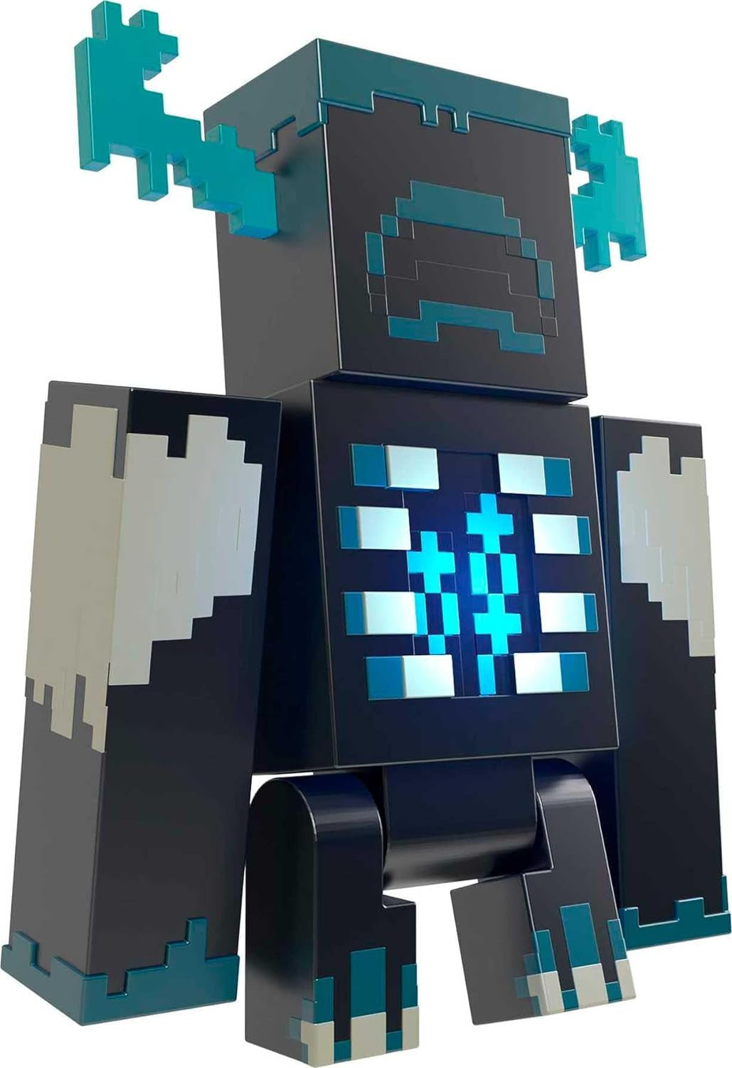 MINECRAFT Warden Figure - Figurine avec lumières, bruits et mode attaque, pour joueurs et fans de jeux vidéo d'aventure de 6 ans, HHK89, noir - Guardiano Action figures Naty Shop Warmer