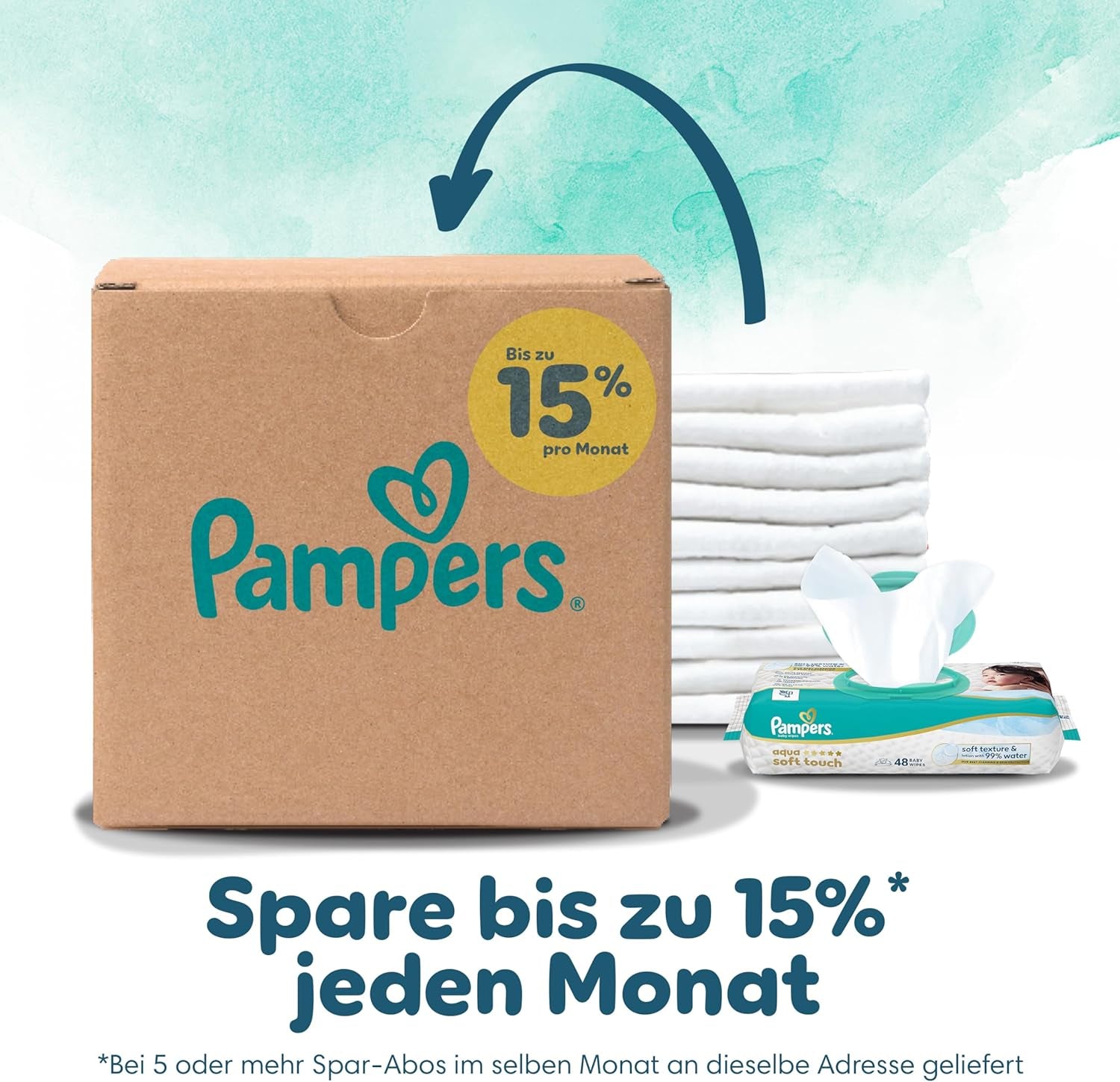 Couches Pampers Harmony taille 1, 180 couches, 2kg-5kg, protection douce de la peau avec protection 100% Pampers