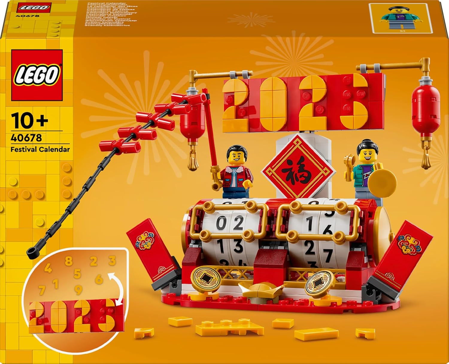 Calendrier des fêtes LEGO, cadeau de vacances chinois pour garçons et filles, ensemble de construction du Nouvel An lunaire, permet aux enfants de jouer avec imagination, jouet festif, décoration du Nouvel An chinois 40678 Ensembles de construction Besuche den LEGO-Store