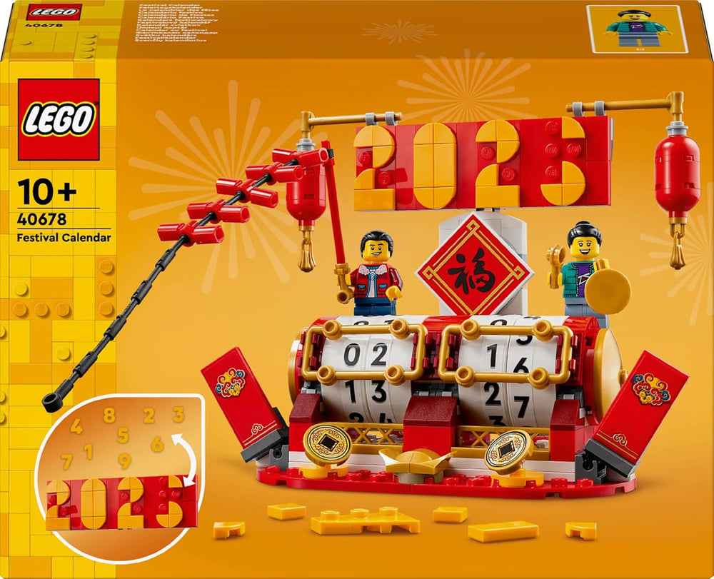 Calendrier des fêtes LEGO, cadeau de vacances chinois pour garçons et filles, ensemble de construction du Nouvel An lunaire, permet aux enfants de jouer avec imagination, jouet festif, décoration du Nouvel An chinois 40678 Ensembles de construction Besuche den LEGO-Store