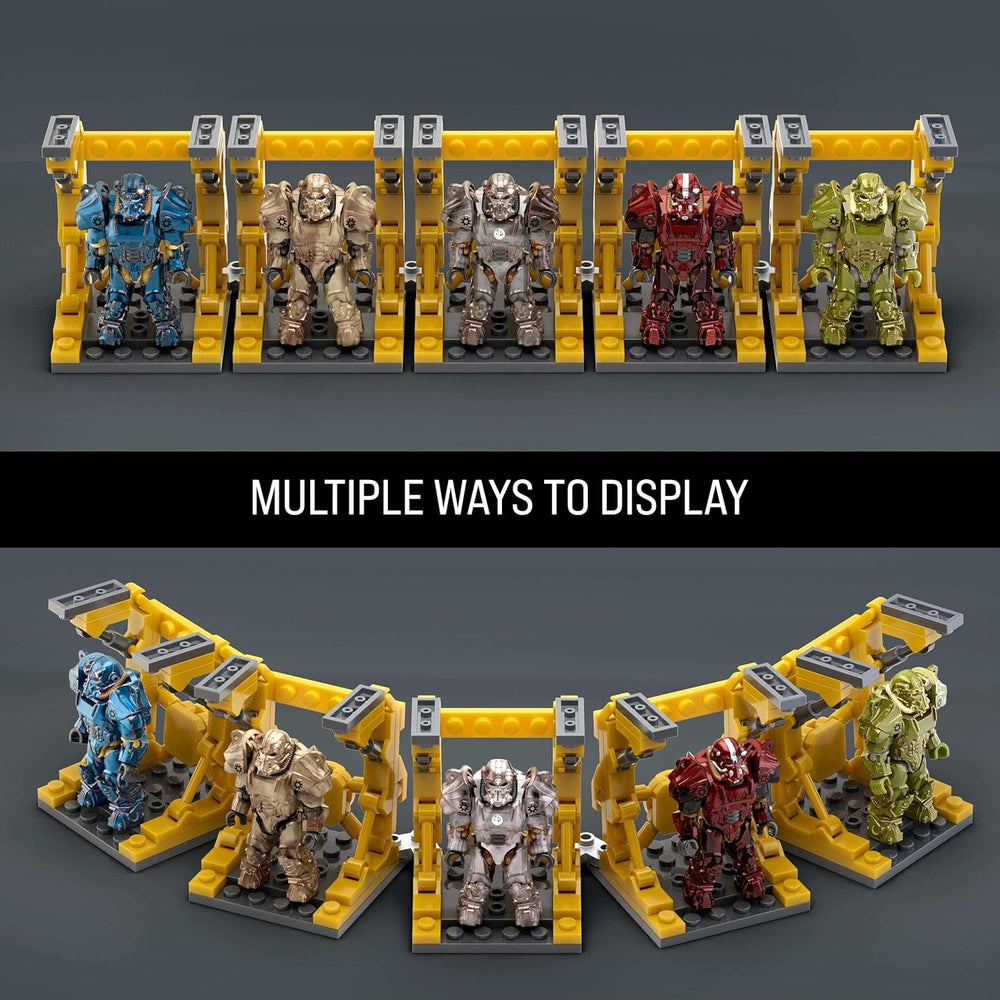 MEGA Fallout Actionfigur Bauspielzeug, T-60 Power Armor Collection mit 327 Teilen, 5 Mikro-Actionfiguren und Zubehör, für Sammler