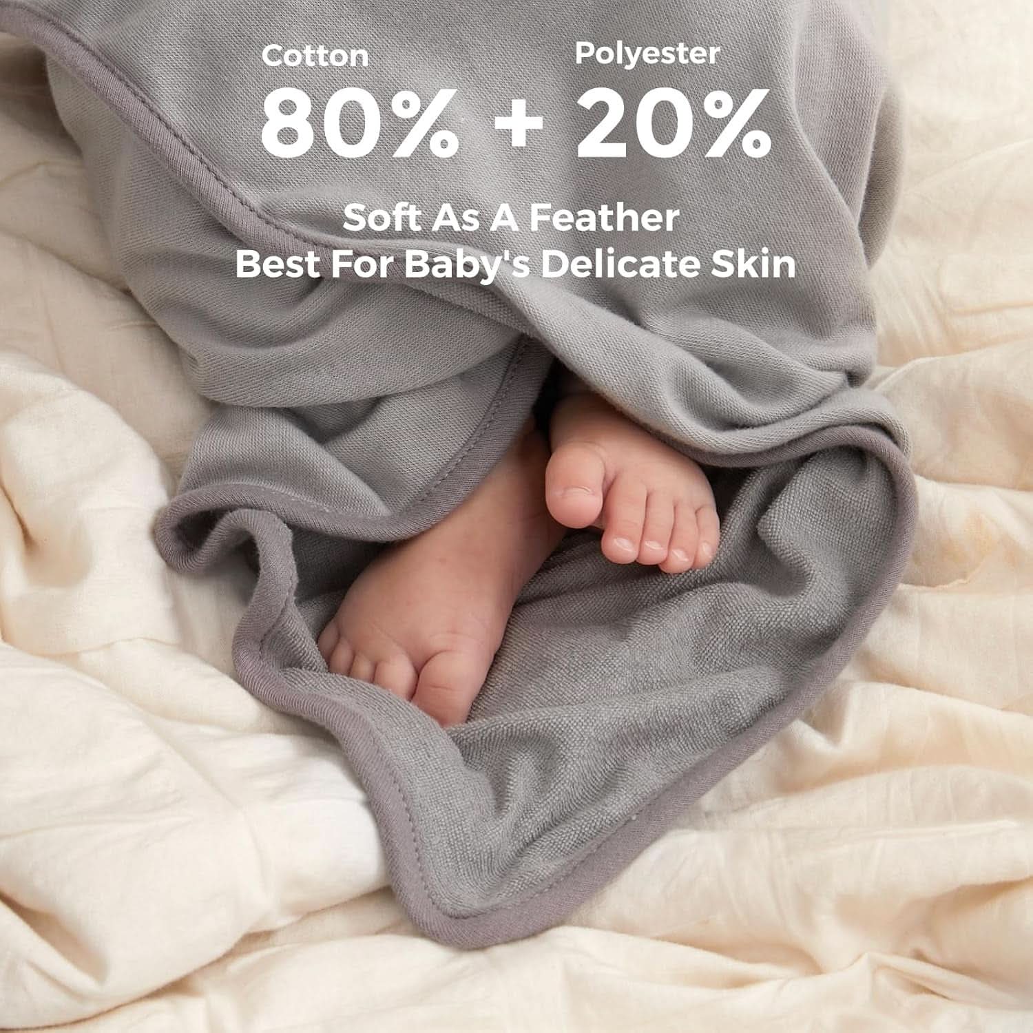 Ensemble de serviettes de bain Momcozy, 8 pièces pour bébé, 2 x serviettes à capuche 76 x 76 cm et 6 x serviettes bébé 24 x 24 cm Mère et Enfant Naty Shop