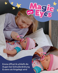 BABY Born Emma - poupée 43 cm - 10 fonctions dont accessoires et matelas - Fonctionne entièrement sans piles - Convient aux enfants à partir de 3 ans