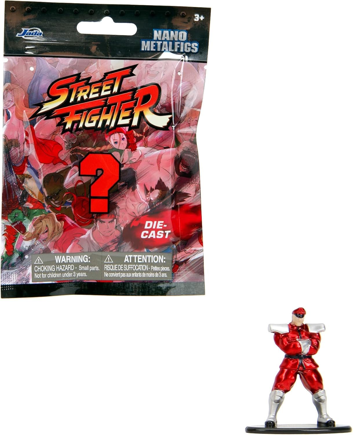 Jada Toys Street Fighter Figure (1X Mystery Figure in Blind Pack) - Figurine de collection Nano détaillée (4 cm), 1 des 13 figurines Street Fighter en métal pour les fans et les collectionneurs âgés de 3 ans et plus, figurines Wave 1 Naty Shop