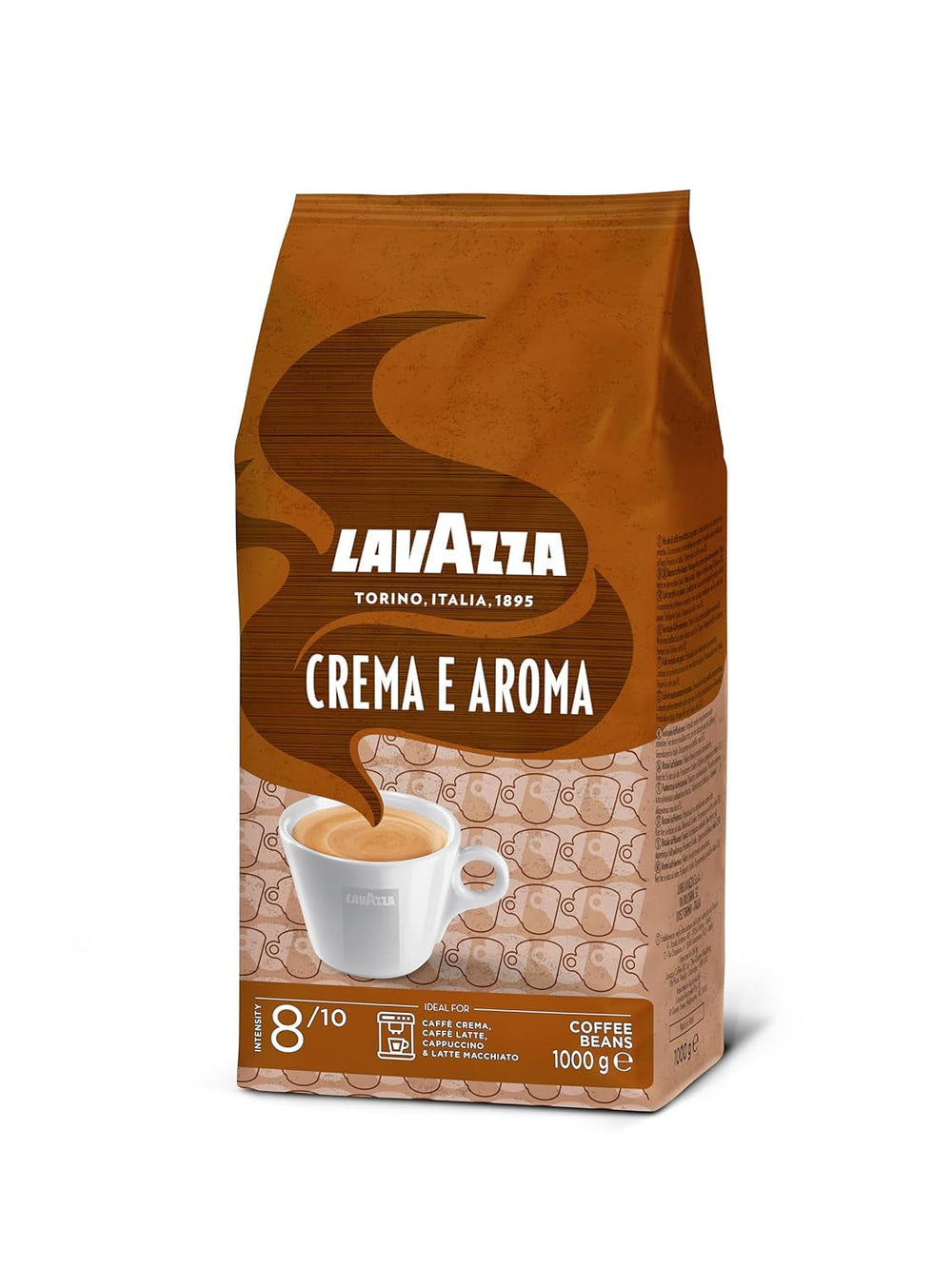 Café en grains Lavazza, Crema E Aroma, Arabica et Robusta, idéal pour les machines Naty Shop Cafea Espresso