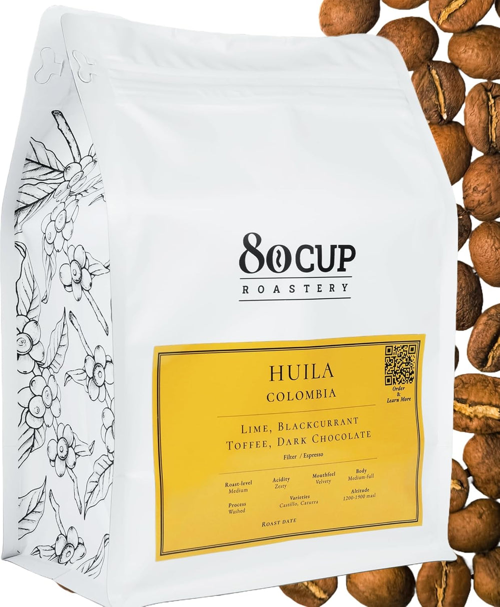 Torréfié après commande ~ Grains de café de spécialité les plus frais | Rôtissoire 80 TASSES | Colombie Huila, origine unique (1kg) Spezialitäten Kaffeebohnen, Frisch Geröstet