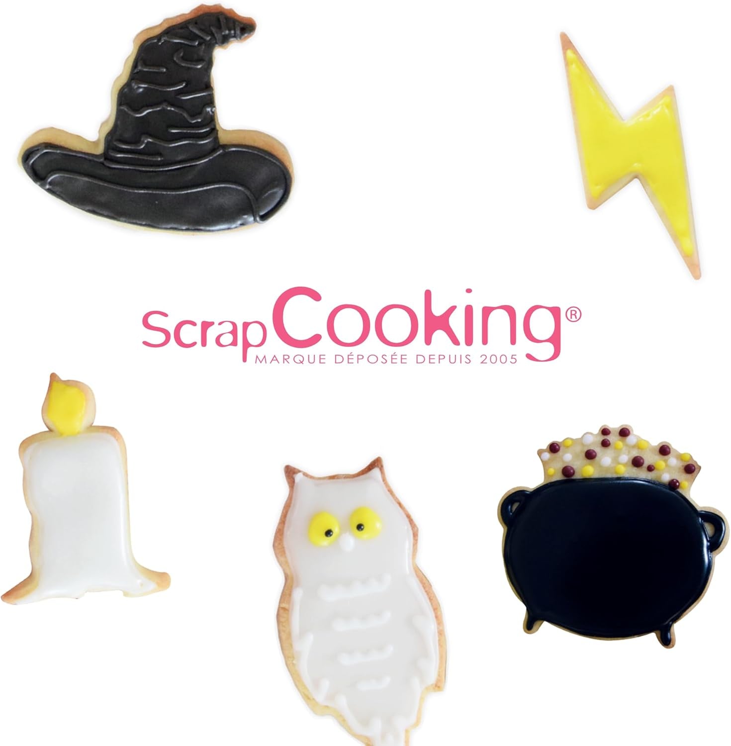 ScrapCooking - Seau de 16 emporte-pièces magiques - Emporte-pièces en métal - Mini emporte-pièces - Magie, Idée Cadeau Pâtisserie, Anniversaire Magique - 2029, Métal