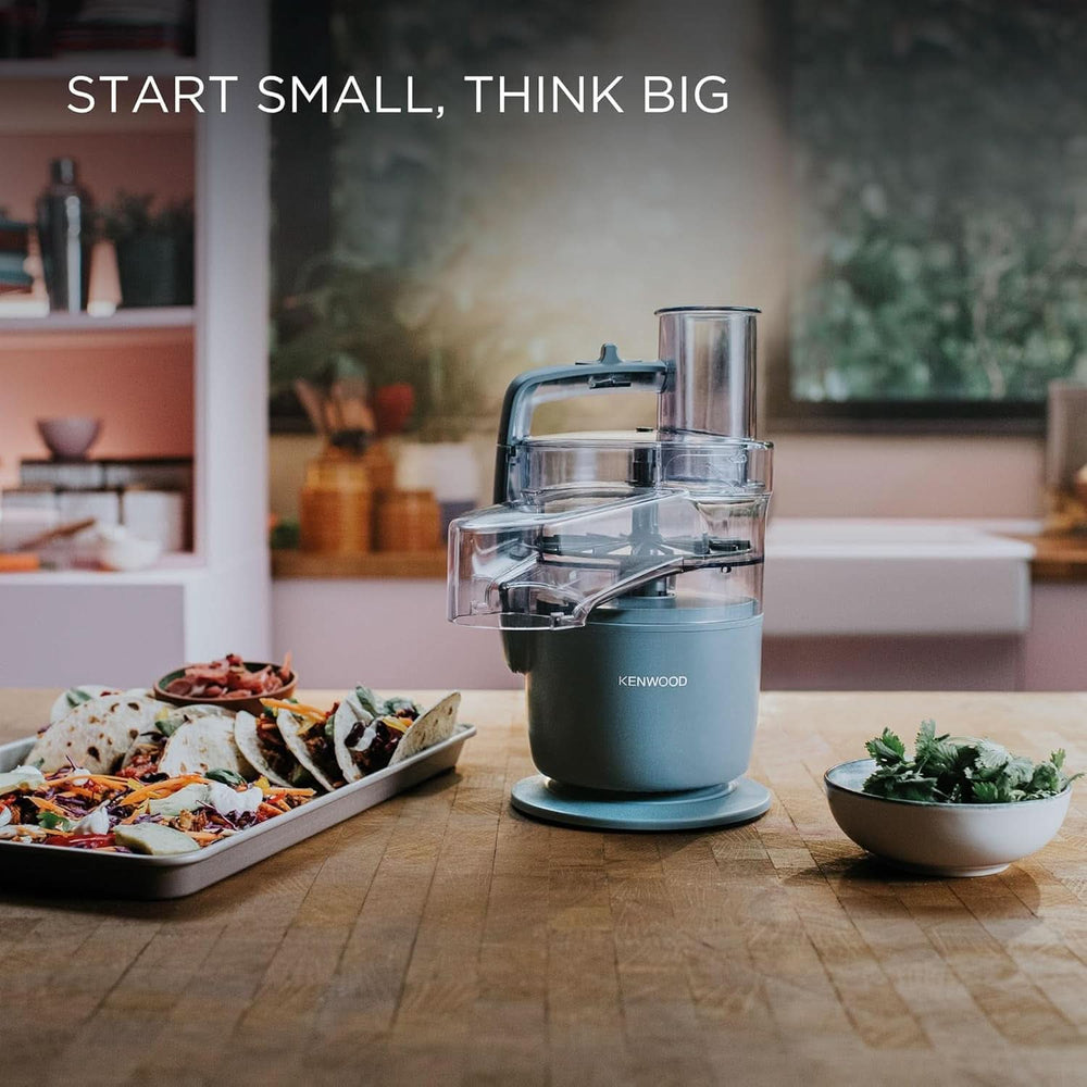 Kenwood Multipro Go FDP22.130GY, Machine de Cuisine Kompakt Nur 30Cm Hoch, Zum Schneiden, Reiben, Pürieren Und Teig Kneten, Express-Serve, 1,3 L Arbeitsbehälter, 650 W, Blau Mother and Child Naty Shop