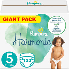 Couches PAMPERS Harmony taille 5, 123 pièces (11-16 kg)