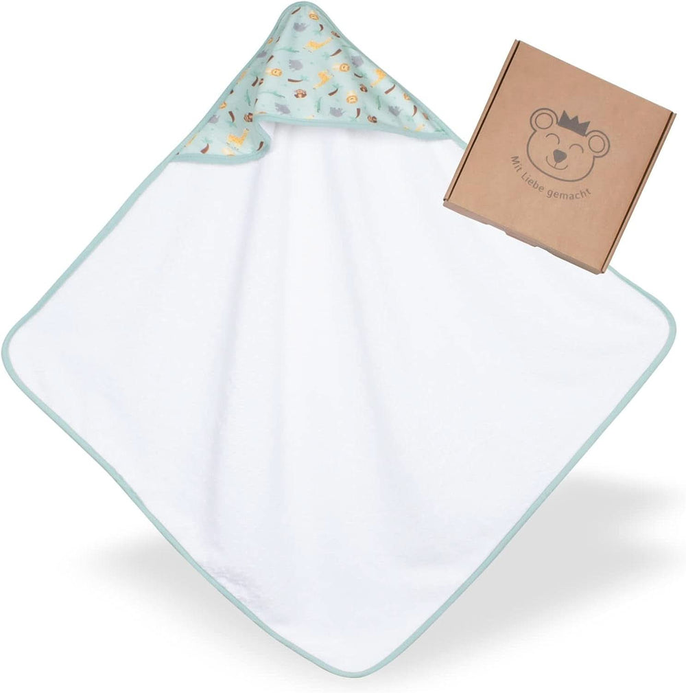 Serviette à capuche pour enfants | 75X75Cm | 100% coton | Oeko-TEX 100 | Fournisseur n°1 pour les cliniques | Unisexe Mère et Enfant Naty Shop