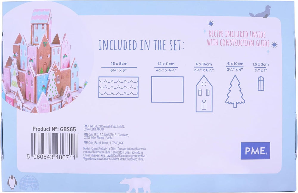 Ensemble d'emporte-pièces en forme de maison en pain d'épices de Noël, argent