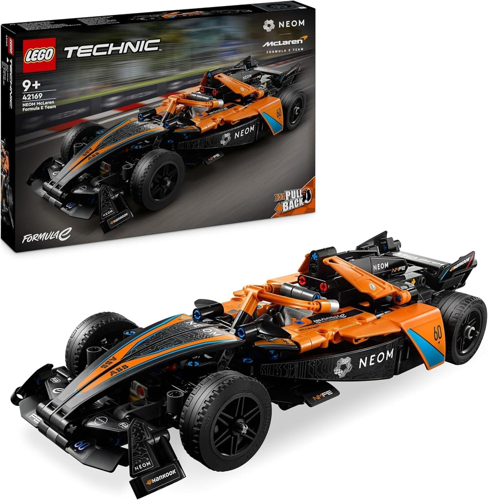 LEGO Technic NEOM Mclaren Formula E Racing Car, jouet de voiture de course pour garçons et filles de 9 ans, kit de modèle de voiture, décoration de chambre d'enfant, idée de cadeau d'anniversaire 42169 Ensembles de construction Besuche den LEGO-Store Single