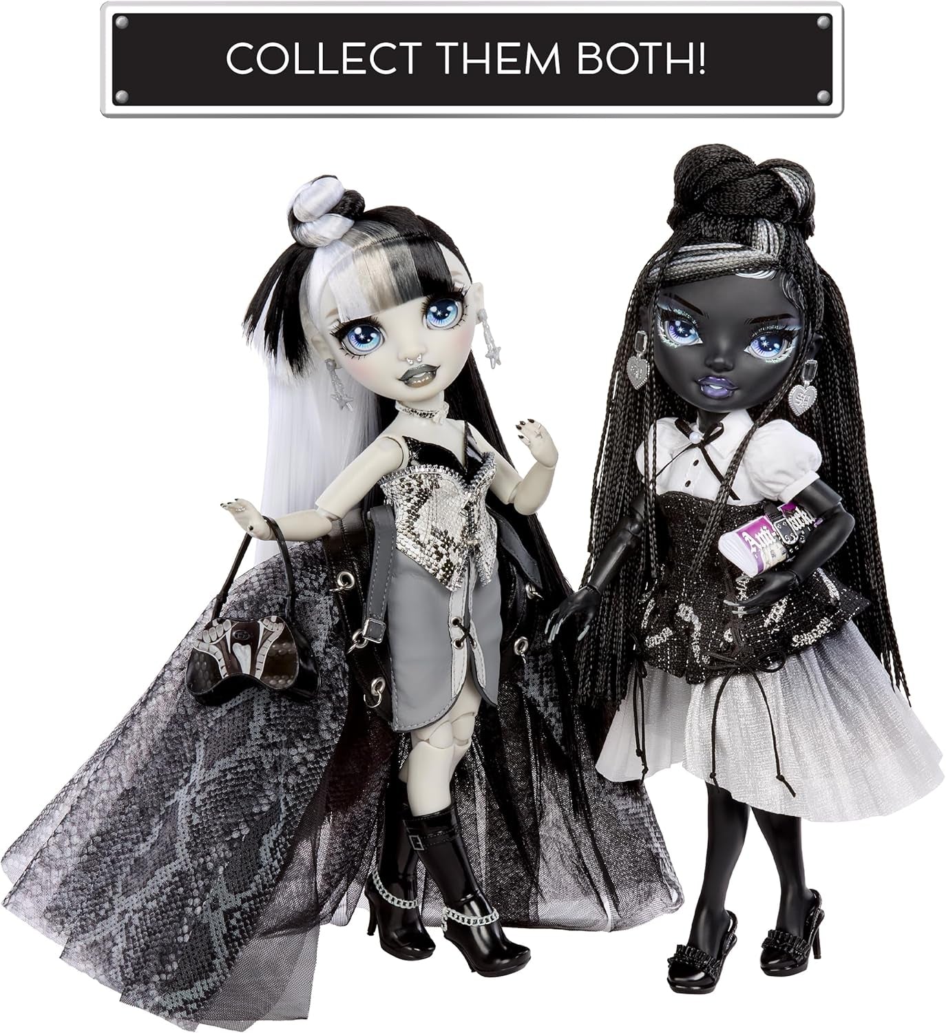 Rainbow High Shadow High Modepuppe – Shanelle Onyx – Cheveux Noirs, 28 cm Modepuppe avec Designer-Outfits, Conçu pour les petits et les enfants de 6 à 12 ans