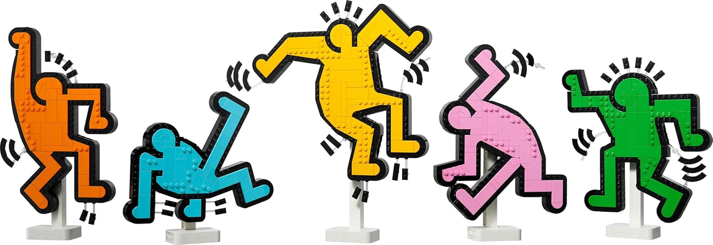 LEGO Art Keith Haring – Tanzende Figuren - Farbenfrohe DIY Wandkunst oder Schreibtisch Deko - Kreative Geschenkidee für Erwachsene - 31216