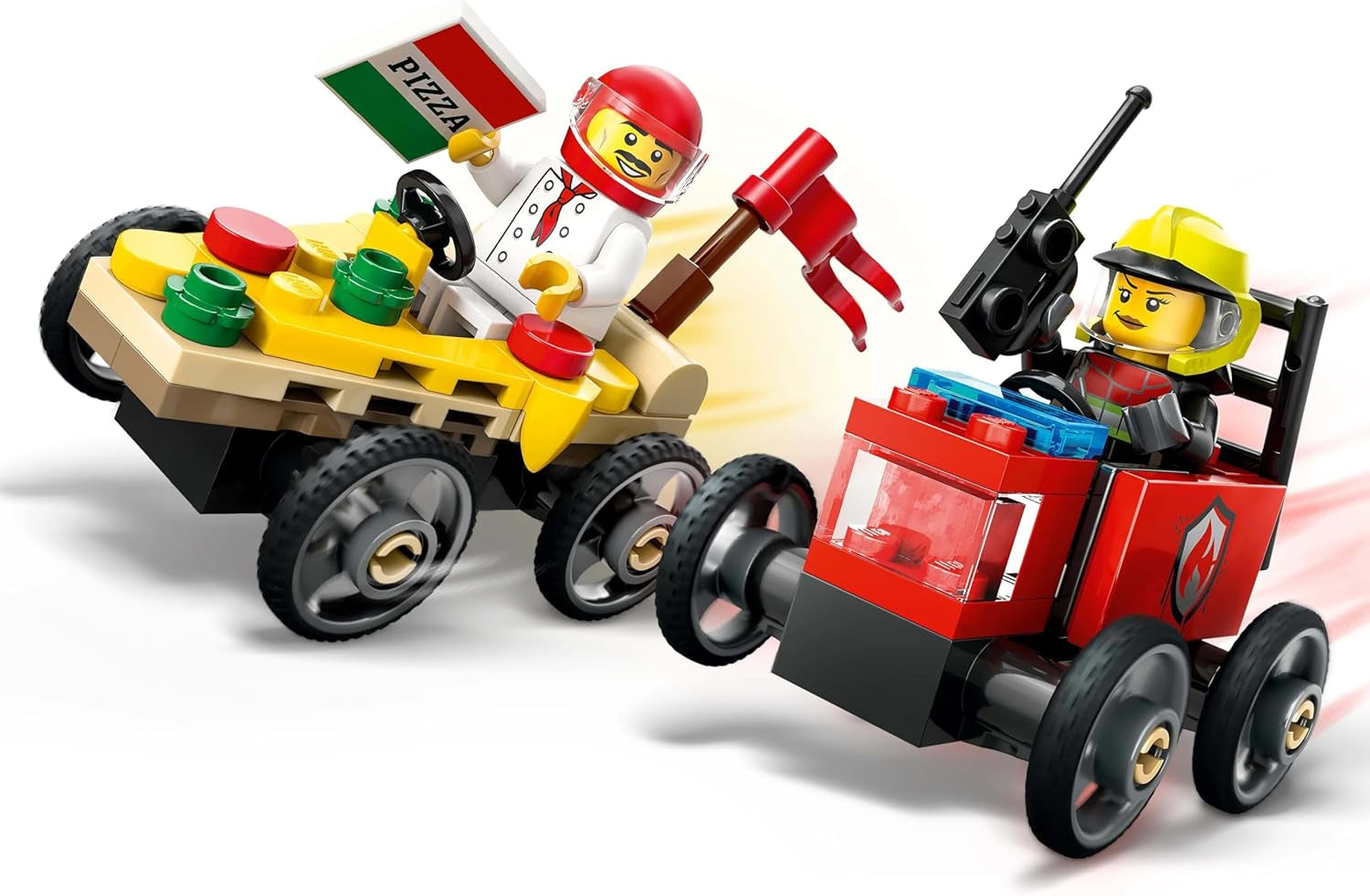Le fourgon de livraison de pizza LEGO City contre. Camion à pizza - Boîte à savon pour filles et garçons à partir de 5 ans - Jeu de construction avec 2 figurines de conducteur - Cadeau d'anniversaire et de vacances 60458 Jeux de construction Besuche den LEGO-Store