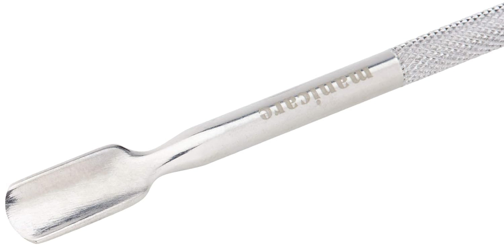 Poussoir à cuticules et nettoyeur d'ongles, outil professionnel de manucure/pédicure, double tête en acier inoxydable, parfait pour les cuticules envahies, nettoie sous/autour des ongles, enlève le vernis à ongles