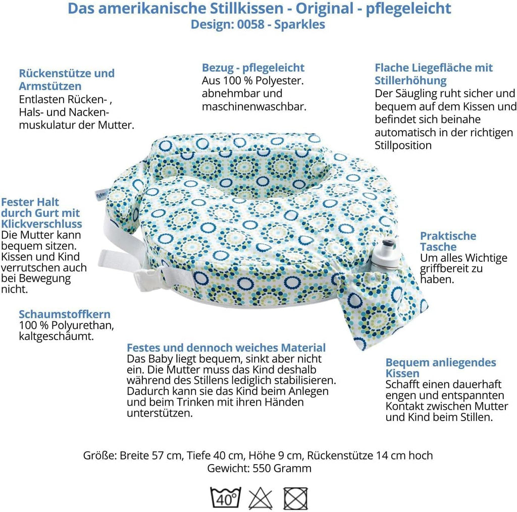 MY BREST FRIEND Baby Wild - Perna americană pentru alăptare, originală, ușor de întreținut Accesorii Hrana si Alaptare Bebe Naty Shop