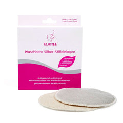 ELANEE Coussinets d'allaitement, argentés, antibactériens et lavables - Accessoires d'Alimentation et d'Allaitement doux et rafraîchissants Bebe Naty Shop 2 pièces (1 pack)