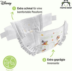 Couches Mama Bear Disney Ultra Dry taille 4 (8-14 kg), blanc, 84 pièces (1 paquet) Naty Shop