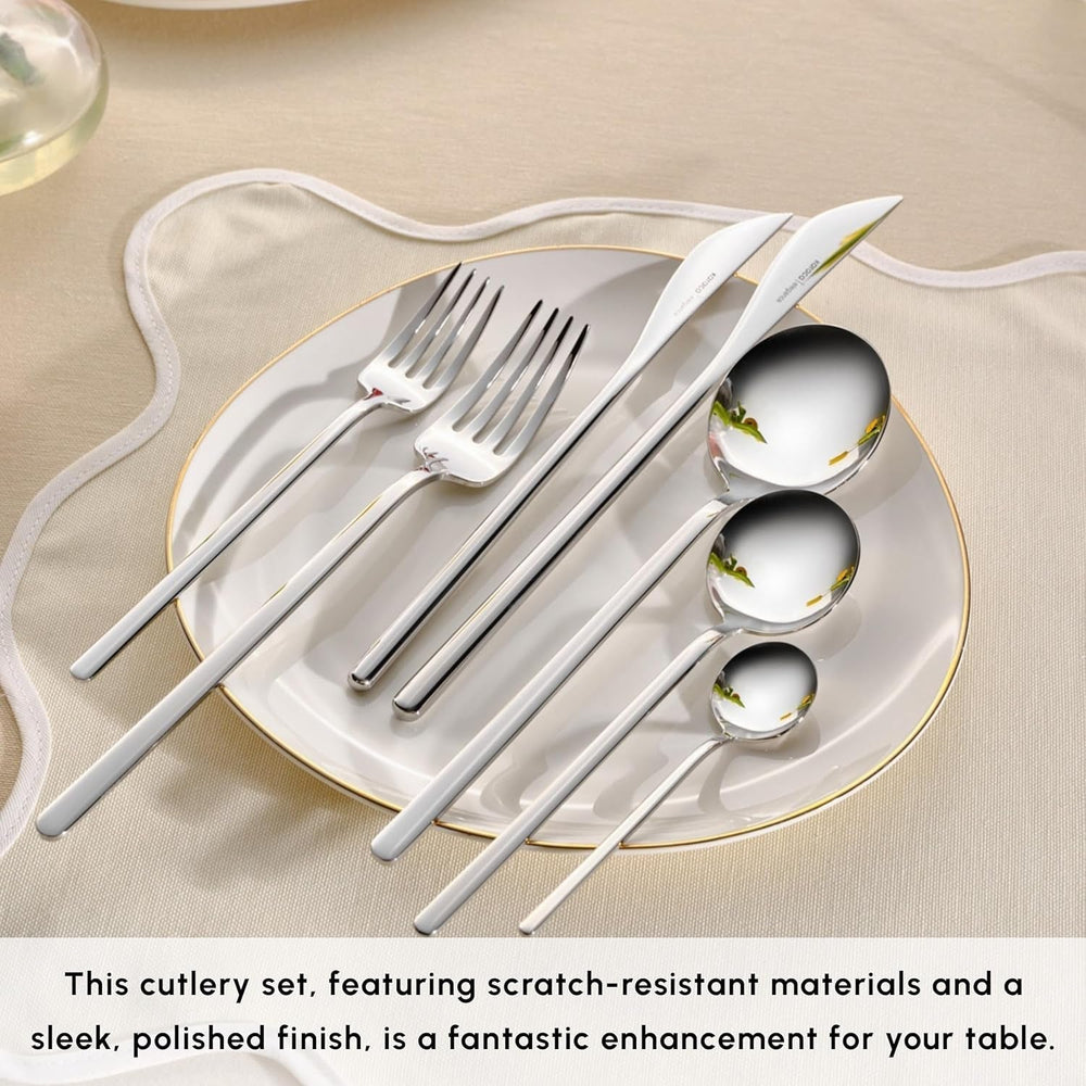 Karaca Focus Elegance, set de couverts 84 pièces, 12 personnes Cuisine Naty Shop