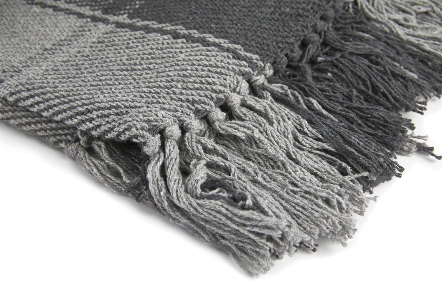 Jeté Frisco, Coton recyclé, Traditionnel, Plaid, Pour chaise, canapé, canapé, jeté, couverture, Anthracite, 127 X 152 Cm Lits et couvertures Emma Barclay