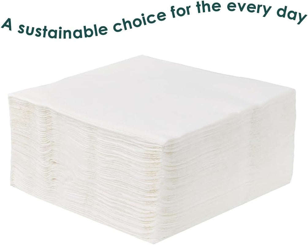 Table Kind 100 serviettes blanches douces en vrac, serviettes de haute qualité pour les fêtes, la restauration et un usage quotidien, FSC, durables et recyclables, fabriquées dans l'UE | 2 plis | 33 cm