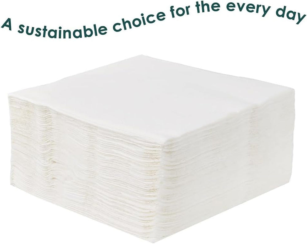 Table Kind 100 serviettes blanches douces en vrac, serviettes de haute qualité pour les fêtes, la restauration et un usage quotidien, FSC, durables et recyclables, fabriquées dans l'UE | 2 plis | 33 cm
