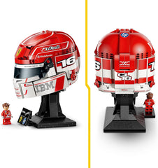 LEGO Editions Scuderia Ferrari HP Charles Leclerc Helm - F1 Merchandise - Ausstellungsmodell Bausatz mit sammelbarer Minifigur - Geschenk für Jungen ab 14 Jahren und Erwachsene Motorsportfans - 43014