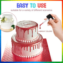 Paillettes liquides comestibles - 7 couleurs de paillettes comestibles arc-en-ciel pour la décoration de gâteaux, boissons, pâtisserie, muffins - Poudre de paillettes comestibles liquides comestibles pour cocktails, fondants, gâteaux